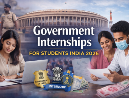 government internships for students India 2026 with stipend opportunities