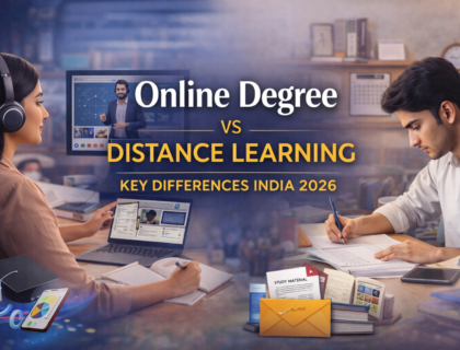 online degree distance learning differences India 2026