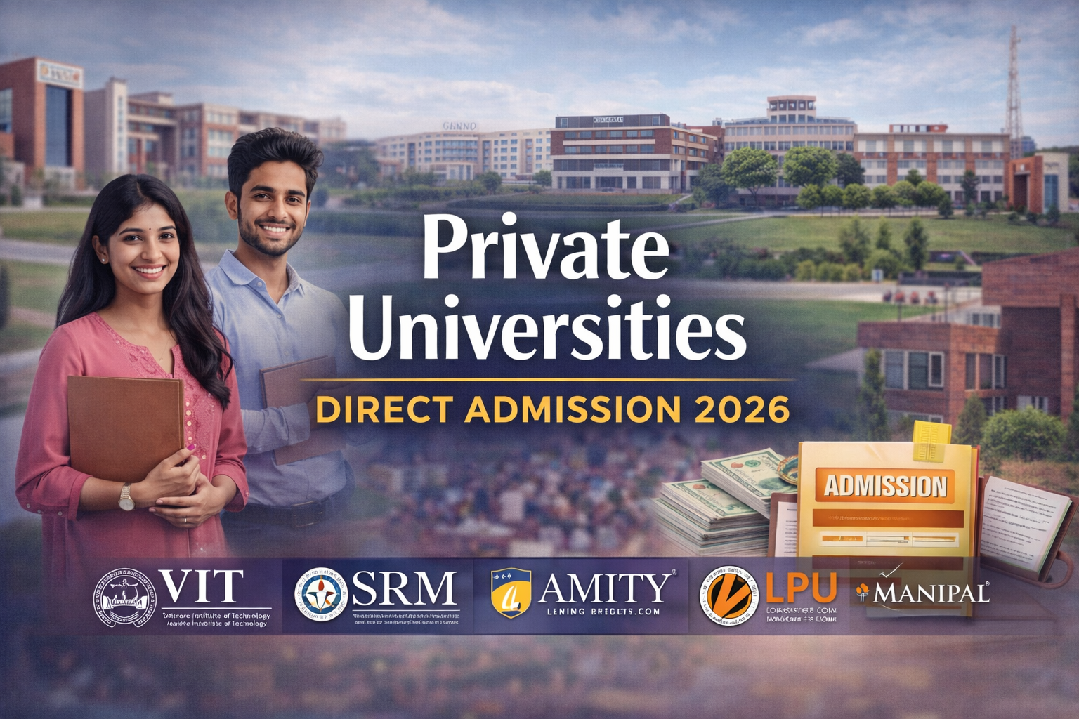 private universities direct admission India 2026 with high placements
