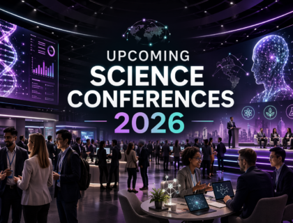 Upcoming science conferences 2026 with students and researchers at an international academic event