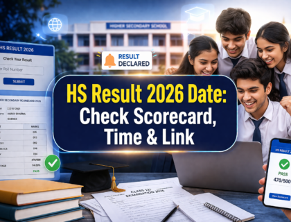 HS Result 2026 Date announcement blog featured image showing students checking online scorecard results