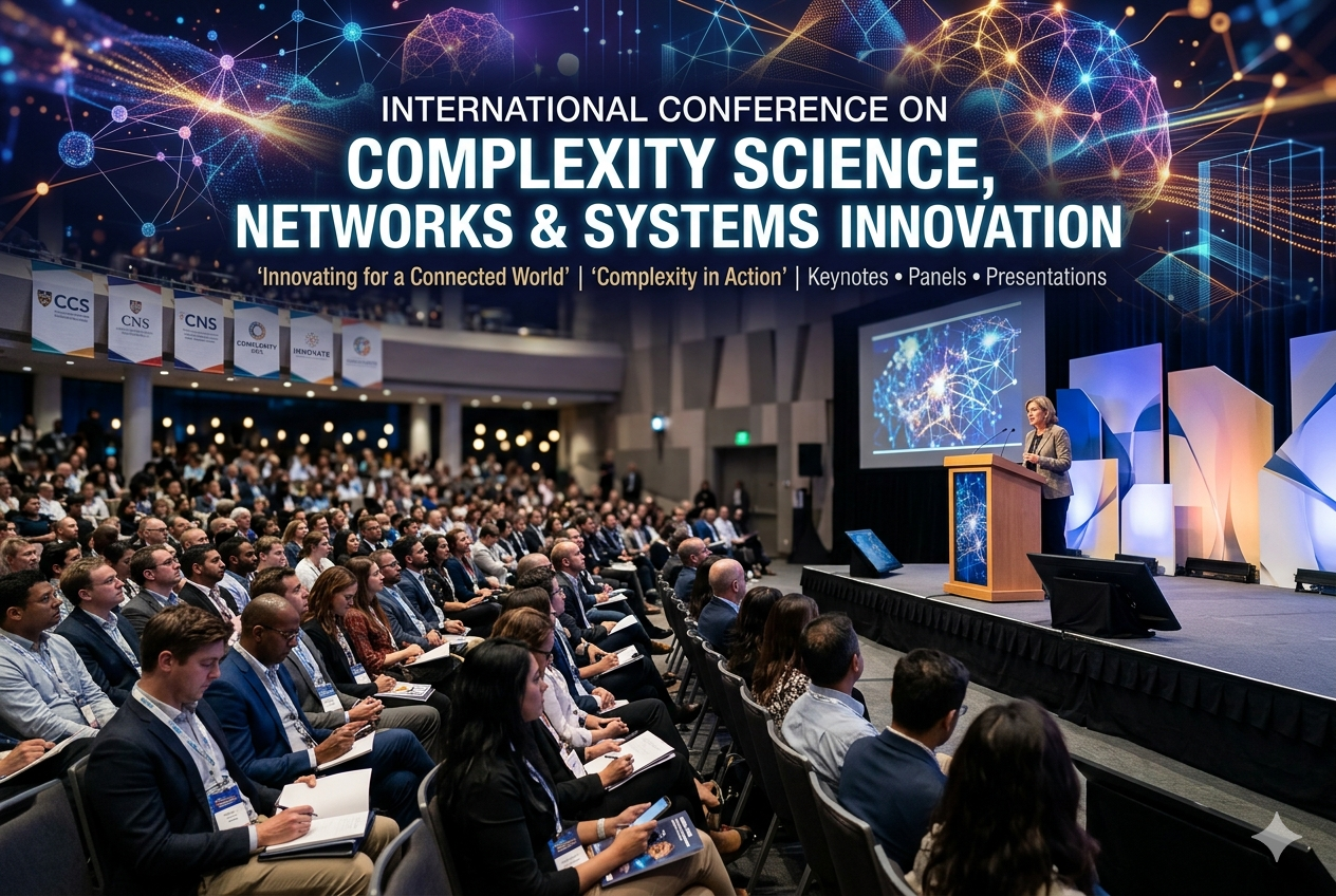 • Complexity Science Networks Conference 2026 virtual event banner