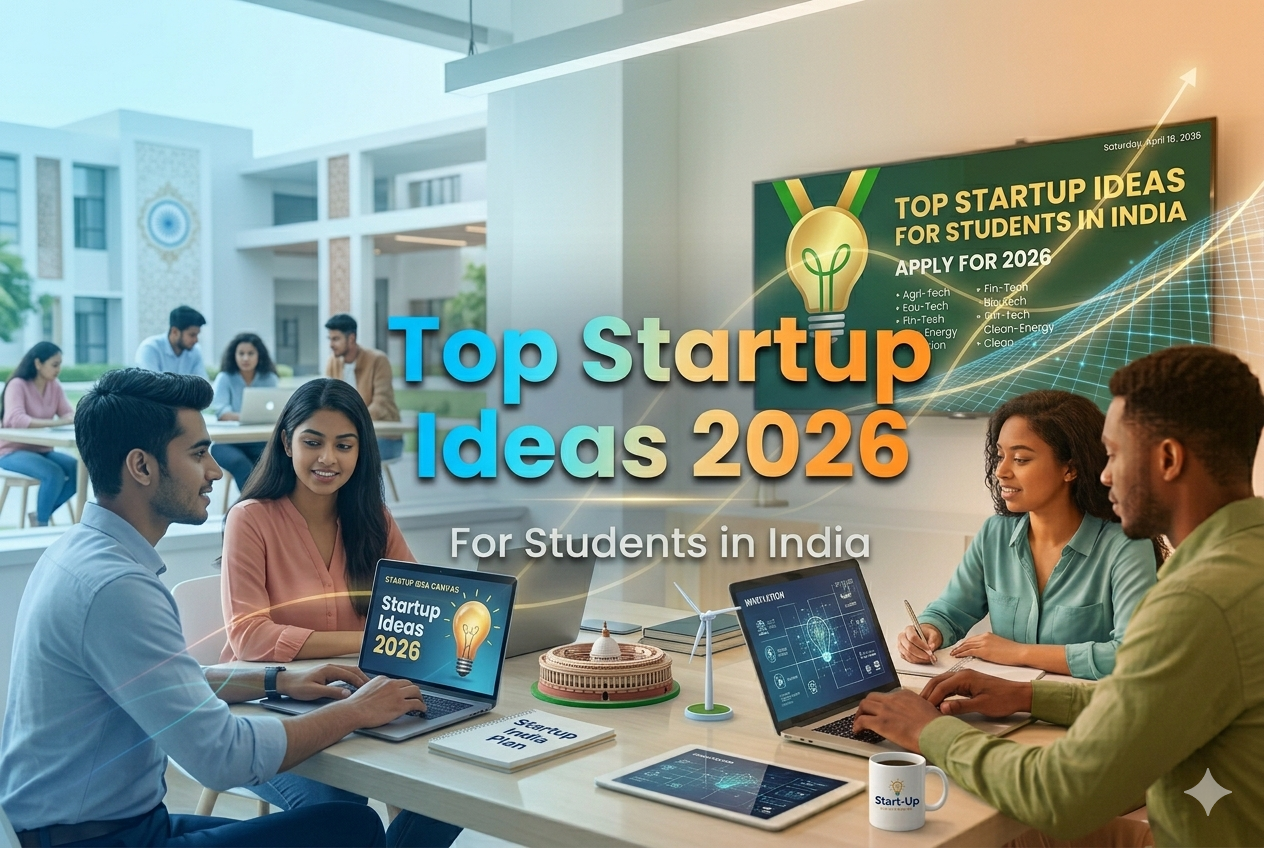 Top startup ideas for students in India 2026 business ideas and entrepreneurship opportunities for beginners