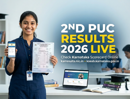 2nd PUC Results Live 2026 Karnataka student checking scorecard online
