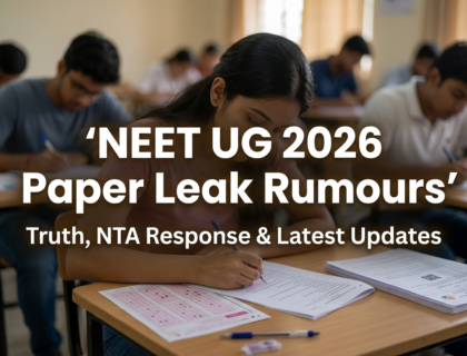 NEET UG 2026 paper leak rumours update with NTA response and exam students writing test