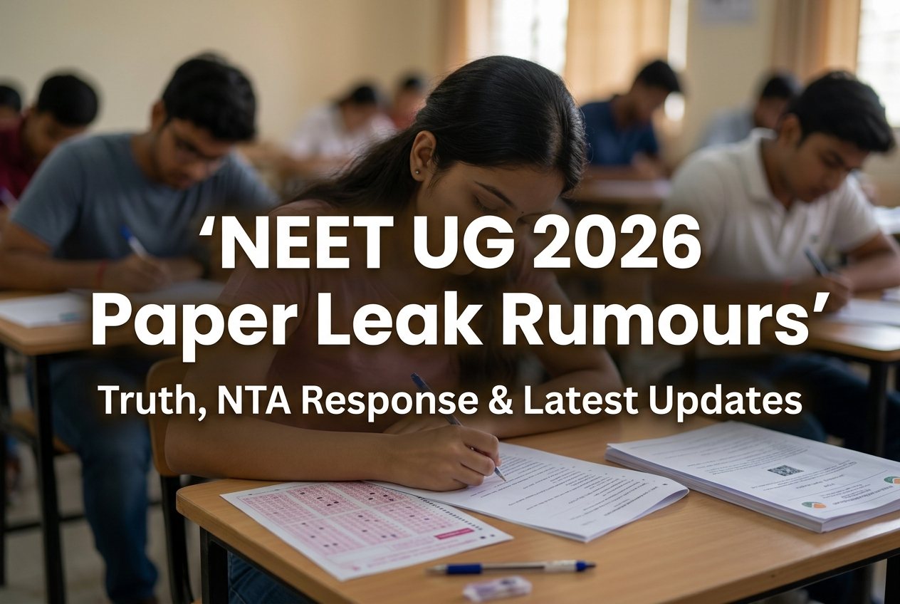 NEET UG 2026 paper leak rumours update with NTA response and exam students writing test