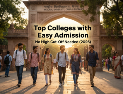 Flexible admission colleges India campus students easy admission no high cutoff