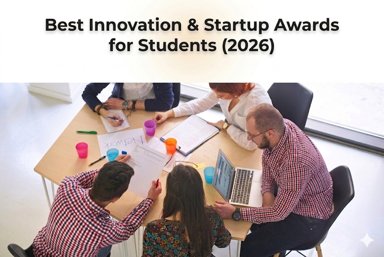 Startup programs and incubators in India 2026 banner with modern co-working background