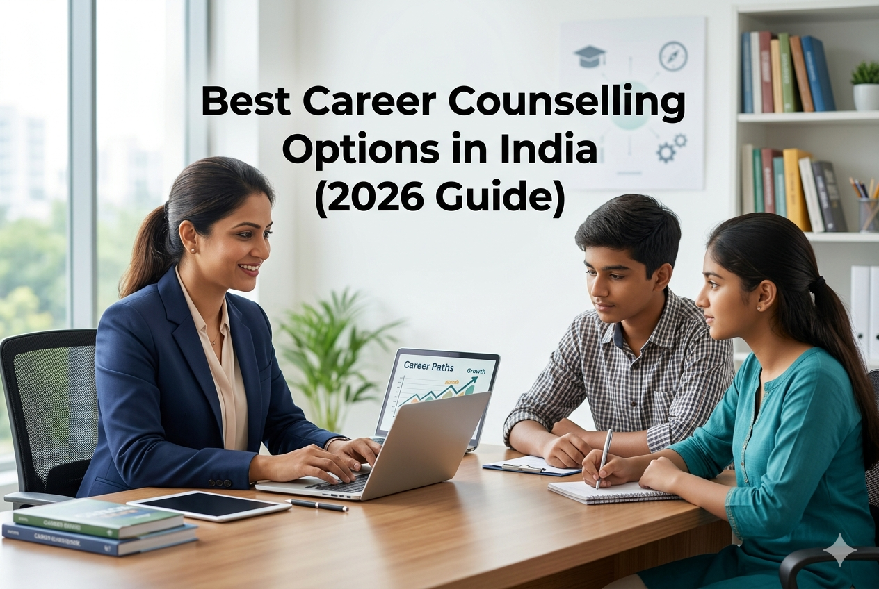 Professional career counsellor guiding Indian students in choosing the best career counselling options after 10th and 12th in India