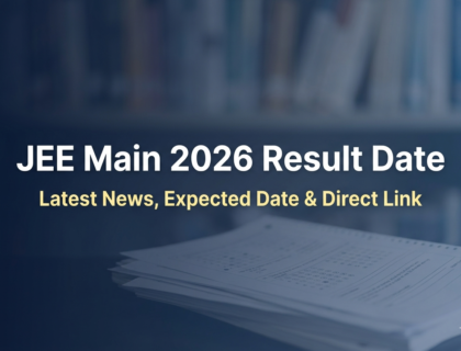 JEE Main 2026 result date announcement banner with clean professional design