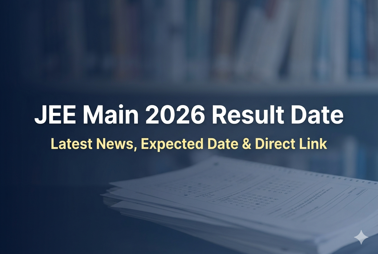 JEE Main 2026 result date announcement banner with clean professional design