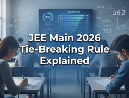 JEE Main 2026 tie breaking rule explained showing how rank is decided for same marks