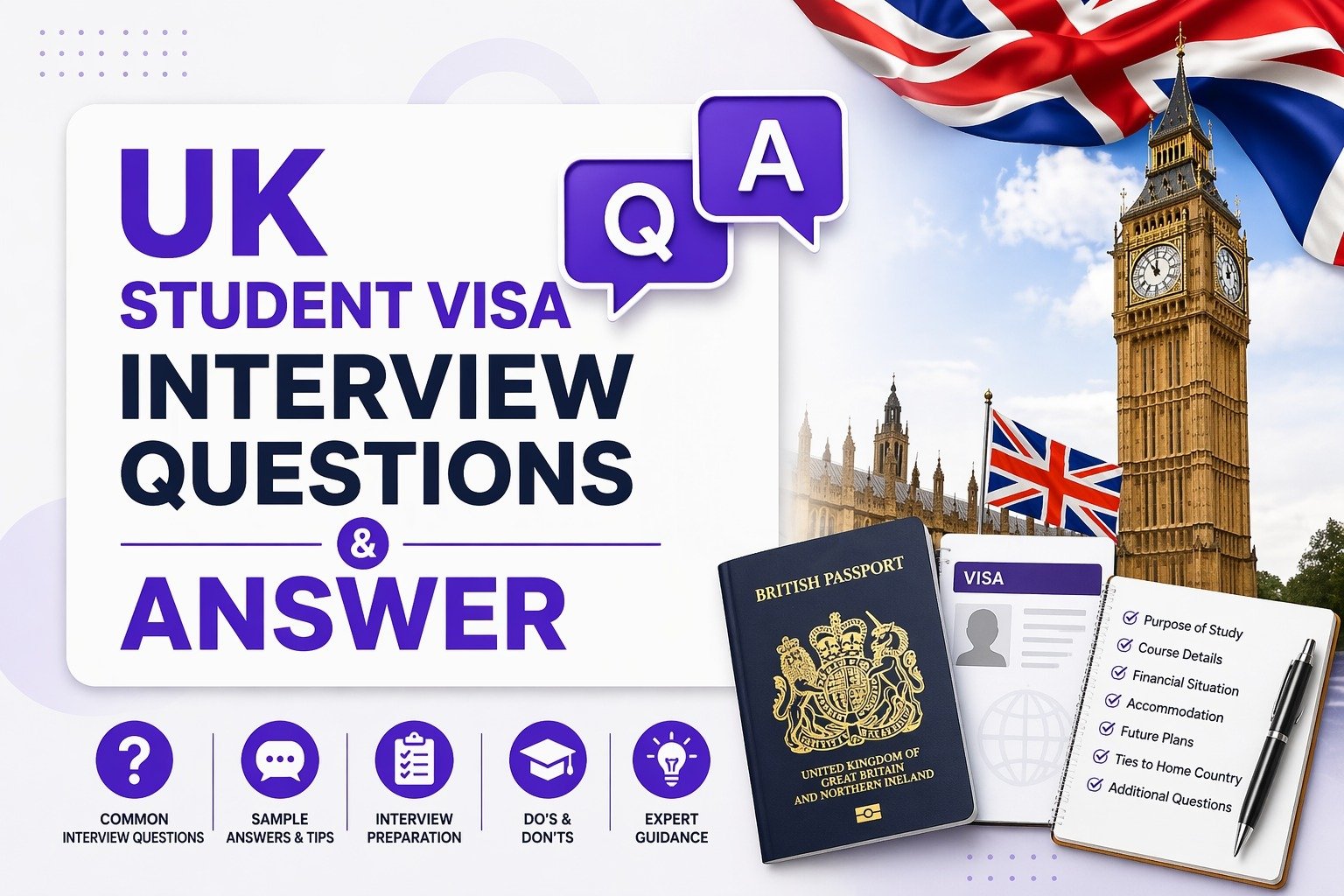 UK Student Visa Interview Questions & Answers 2026 (Complete Guide) UK student visa interview | OneGrasp