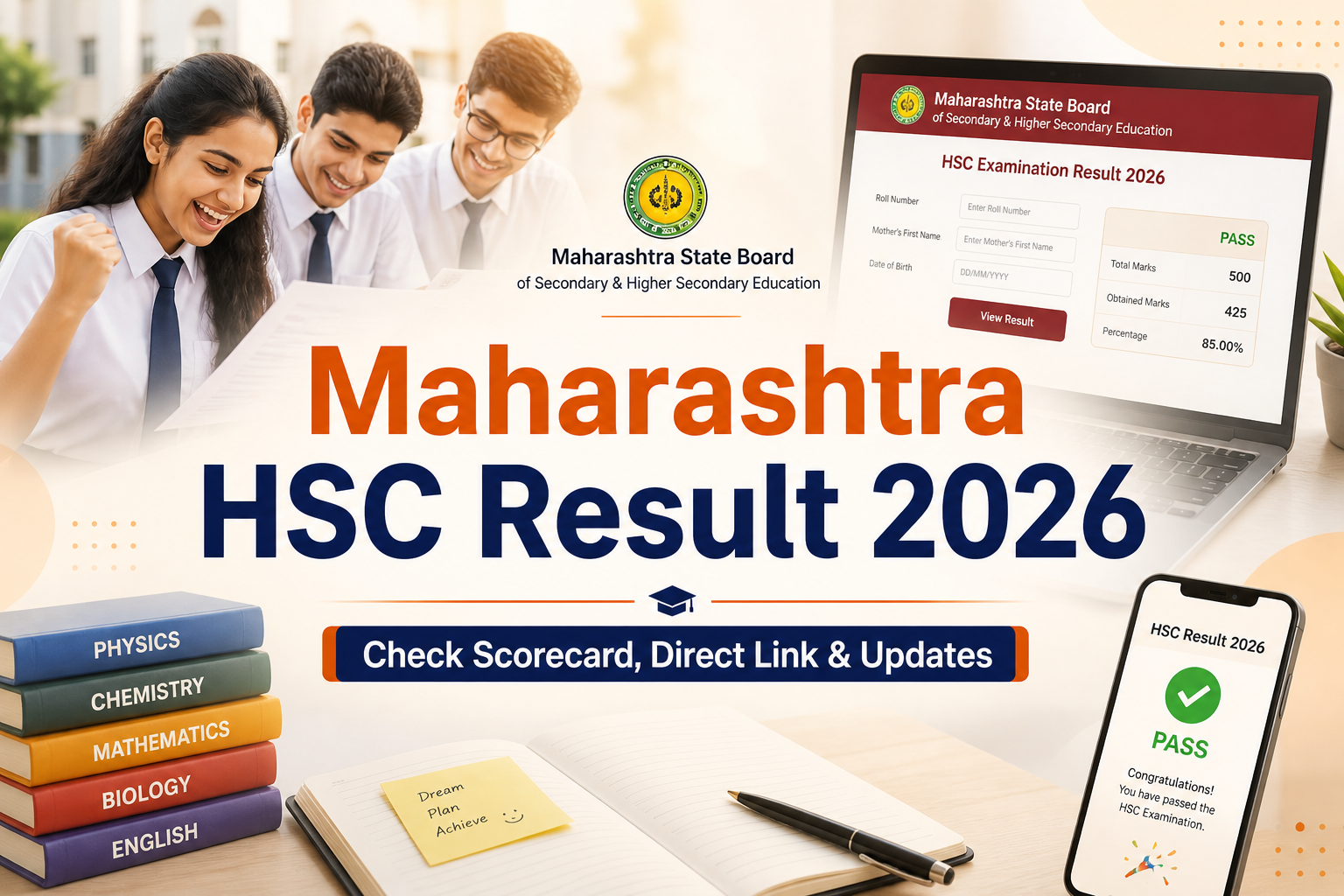 Maharashtra HSC Result 2026 check scorecard online students exam results