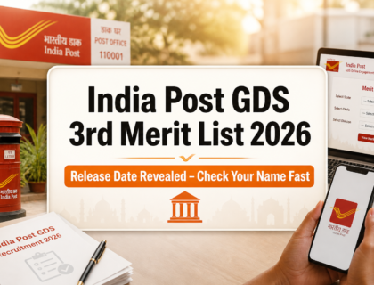 India Post GDS 3rd merit list 2026 release date check name online