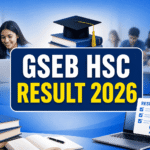 GSEB HSC Result 2026 Gujarat Board Updates Alt text: GSEB HSC Result 2026 Gujarat board Class 12 results announcement banner with students and exam theme